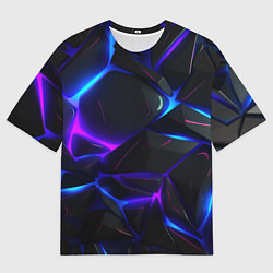 Футболка оверсайз мужская Крупные неоновые объекты, цвет: 3D-принт