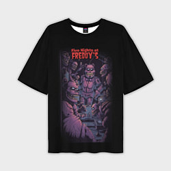 Мужская футболка оверсайз Five Nights at Freddys poster