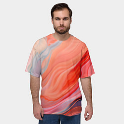 Футболка оверсайз мужская Текучий принт от нейросети, цвет: 3D-принт — фото 2