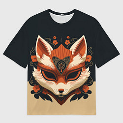 Футболка оверсайз мужская Лисичкина маска, цвет: 3D-принт