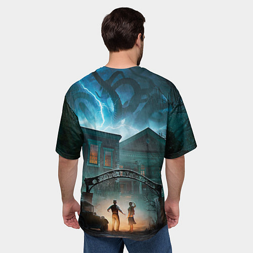 Мужская футболка оверсайз Особняк Alone in the dark / 3D-принт – фото 4
