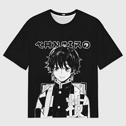 Футболка оверсайз мужская Танджиро Камадо милый мальчик, цвет: 3D-принт
