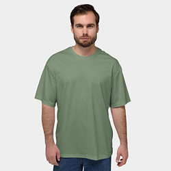 Футболка оверсайз мужская Защитный хаки, цвет: 3D-принт — фото 2