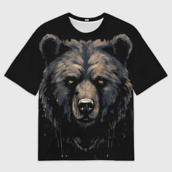 Мужская футболка оверсайз Крупный медведь
