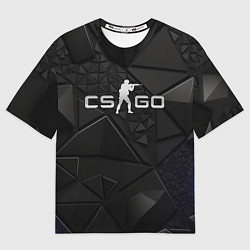 Мужская футболка оверсайз CSGO silver black