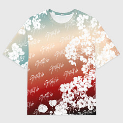 Футболка оверсайз мужская Stray Kids flowers, цвет: 3D-принт