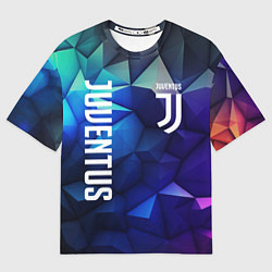 Футболка оверсайз мужская Juventus logo blue, цвет: 3D-принт