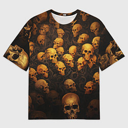 Мужская футболка оверсайз Черепное безумие