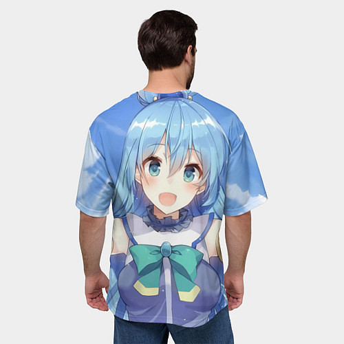 Мужская футболка оверсайз Коносуба Аква / 3D-принт – фото 4