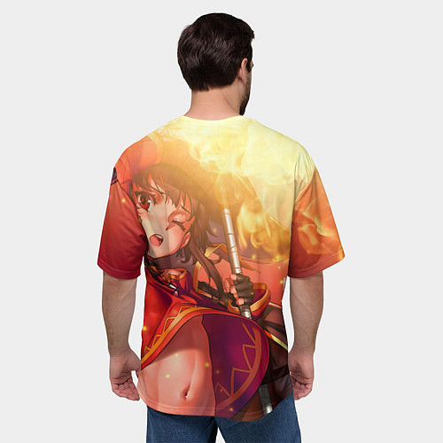 Мужская футболка оверсайз Коносуба Мэгумин / 3D-принт – фото 4