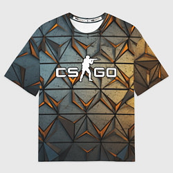 Мужская футболка оверсайз CSGO объемные плиты
