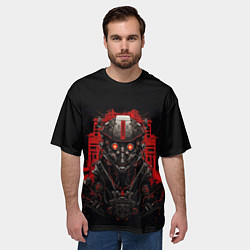 Футболка оверсайз мужская Демонический киборг, цвет: 3D-принт — фото 2