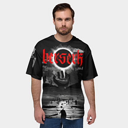 Футболка оверсайз мужская Берсерк и закат, цвет: 3D-принт — фото 2