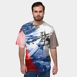 Футболка оверсайз мужская Армия РФ, цвет: 3D-принт — фото 2