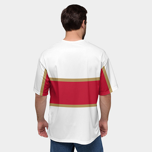 Мужская футболка оверсайз Florida panthers - uniform - hockey / 3D-принт – фото 4