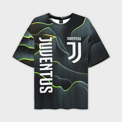 Мужская футболка оверсайз Juventus dark green logo