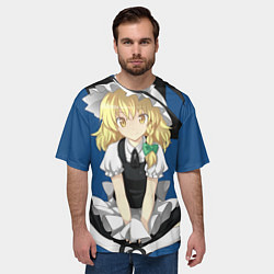 Футболка оверсайз мужская Touhou Project Мариса Кирисаме, цвет: 3D-принт — фото 2