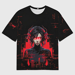 Футболка оверсайз мужская Кибернетическая чародейка, цвет: 3D-принт