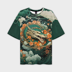 Мужская футболка оверсайз Облачный дракон Irezumi