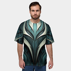 Футболка оверсайз мужская Абстрактные узор в виде лица, цвет: 3D-принт — фото 2