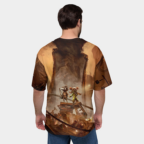 Мужская футболка оверсайз Герои Little nightmares 3 / 3D-принт – фото 4