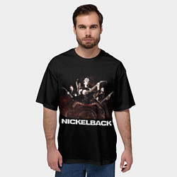 Футболка оверсайз мужская Nickelback brutal, цвет: 3D-принт — фото 2