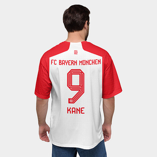 Мужская футболка оверсайз Харри Кейн Бавария Мюнхен форма 2324 домашняя / 3D-принт – фото 4