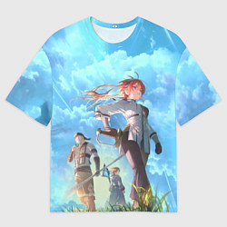 Футболка оверсайз мужская Реинкарнация безработного - персонажи, цвет: 3D-принт