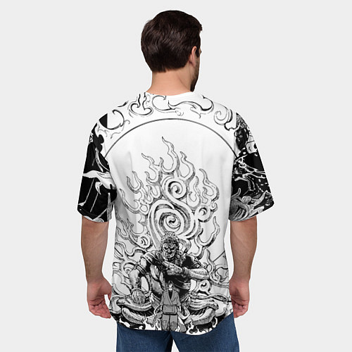 Мужская футболка оверсайз Бенимару Шинмон - Пламенная бригада / 3D-принт – фото 4