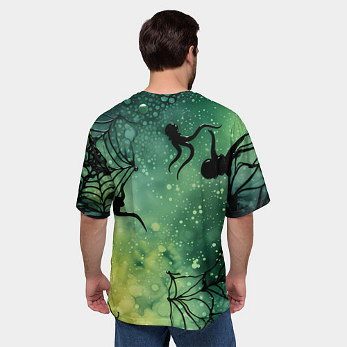 Мужская футболка оверсайз Мрачный паук / 3D-принт – фото 4