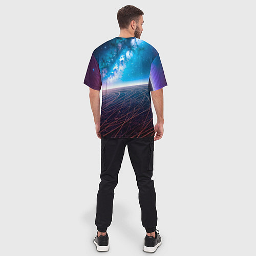 Мужская футболка оверсайз Удивительный млечный путь / 3D-принт – фото 4