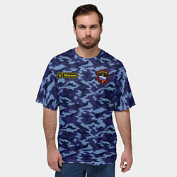 Футболка оверсайз мужская Камуфляж охрана - Михаил, цвет: 3D-принт — фото 2