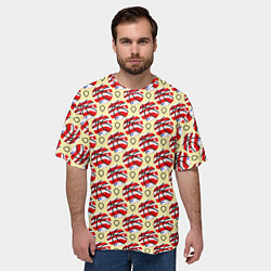 Футболка оверсайз мужская Силуэт мяча, цвет: 3D-принт — фото 2