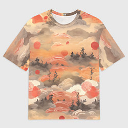 Футболка оверсайз мужская Japen pattern, цвет: 3D-принт