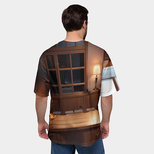 Мужская футболка оверсайз Аниме горничная / 3D-принт – фото 4