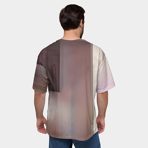 Мужская футболка оверсайз Милая аниме блондинка / 3D-принт – фото 4