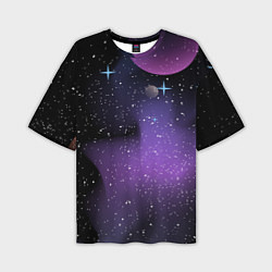 Мужская футболка оверсайз Фон космоса звёздное небо