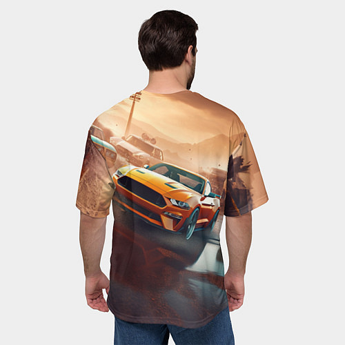 Мужская футболка оверсайз Forza Horizon race / 3D-принт – фото 4