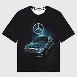 Мужская футболка оверсайз Mercedes Benz dark style