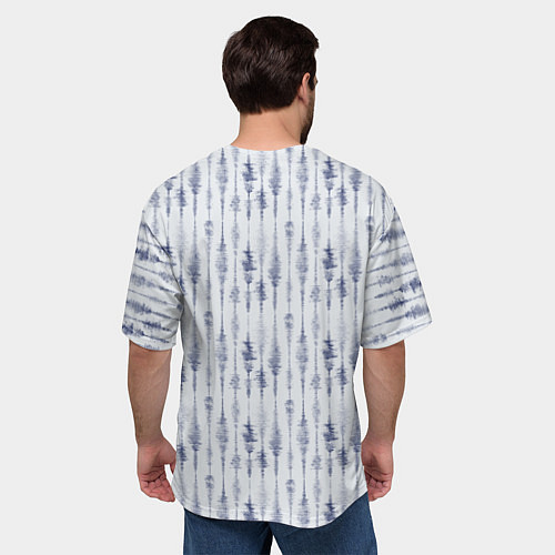 Мужская футболка оверсайз Shibori Tie-Dye / 3D-принт – фото 4