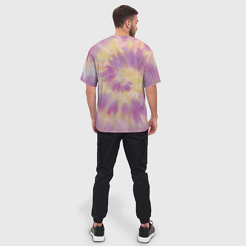 Мужская футболка оверсайз Tie-Dye дизайн / 3D-принт – фото 4