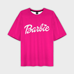 Мужская футболка оверсайз Барби розовая