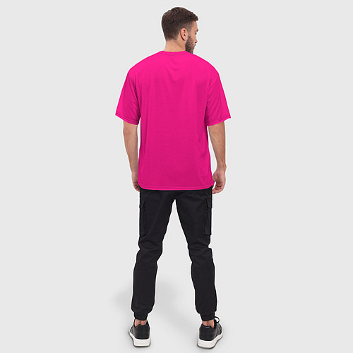 Мужская футболка оверсайз Барби розовая / 3D-принт – фото 4