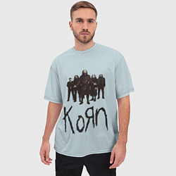 Футболка оверсайз мужская Korn band, цвет: 3D-принт — фото 2