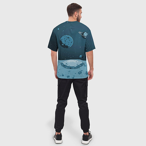 Мужская футболка оверсайз Космический брейк / 3D-принт – фото 4
