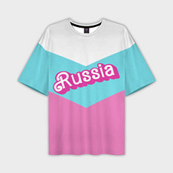 Мужская футболка оверсайз Russia - barbie style