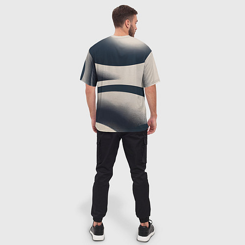 Мужская футболка оверсайз Абстрактный принт - нейросеть / 3D-принт – фото 4