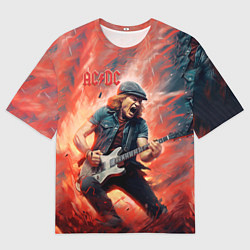 Футболка оверсайз мужская ACDC rock music, цвет: 3D-принт