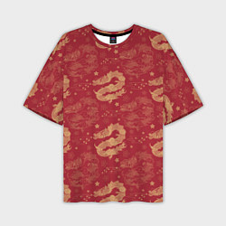Футболка оверсайз мужская The chinese dragon pattern, цвет: 3D-принт