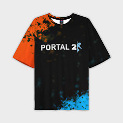 Мужская футболка оверсайз Portal game